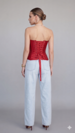 Corset Vermelho Passion | Corset Estruturado de Luxo para Festas - Imagem 3