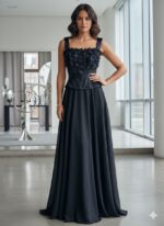 Corset Noir Bloom | Corset Transparente de Luxo com Flores 3D - Imagem 4