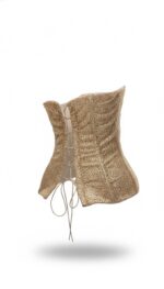 Corset Top Feminino Paetê Dourado Brilho Premium Festa - Imagem 3