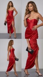 Corset Vermelho Passion | Corset Estruturado de Luxo para Festas - Imagem 4