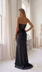 Conjunto Sereia Peplum em Crepe Amanda com Corset Estruturado - Imagem 10