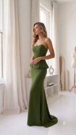 Conjunto Sereia Peplum em Crepe Amanda com Corset Estruturado - Imagem 3