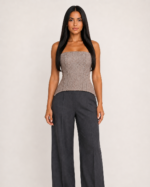 Corset Feminino Estruturado Bege Decote Coração Areia Imperial - Imagem 2